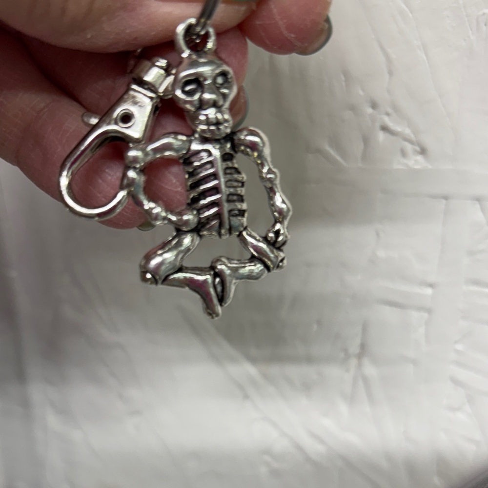 Silver Skeleton Keychain / purse charm